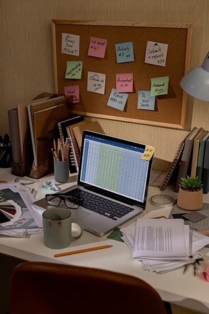 An organized home office setting with a self-employed individual working on a laptop. There are neatly arranged files, receipts, and a calendar, symbolizing diligent record-keeping for tax purposes.