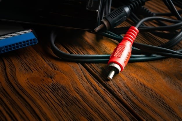 A close-up of a streaming device connected to a TV via HDMI, highlighting the ports and connections. The image should show the device's compact size and ease of setup.